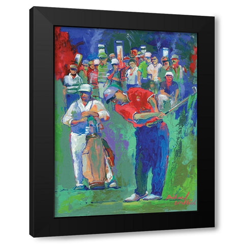 Golf Black Modern Wood Framed Art Print with Double Matting by Wallich, Richard