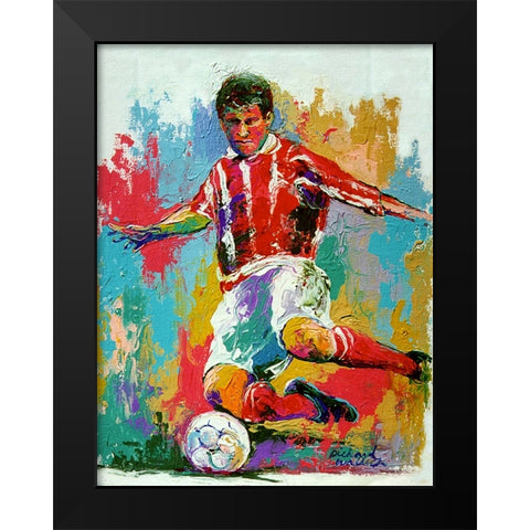 Soccer Black Modern Wood Framed Art Print by Wallich, Richard