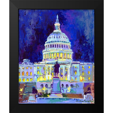 Washington D C Black Modern Wood Framed Art Print by Wallich, Richard