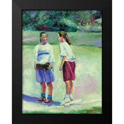 Buddies Black Modern Wood Framed Art Print by Wallich, Richard