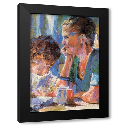 Aurora Black Modern Wood Framed Art Print with Double Matting by Wallich, Richard