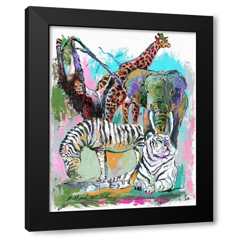 Animals Black Modern Wood Framed Art Print with Double Matting by Wallich, Richard