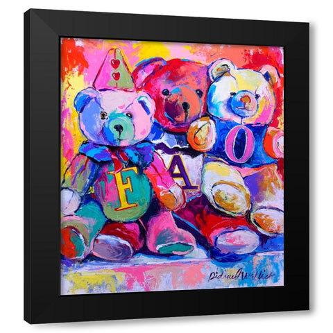 Bears Black Modern Wood Framed Art Print with Double Matting by Wallich, Richard