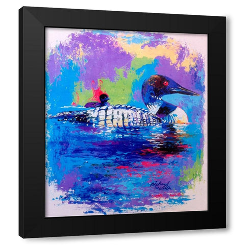 Ducks Black Modern Wood Framed Art Print by Wallich, Richard