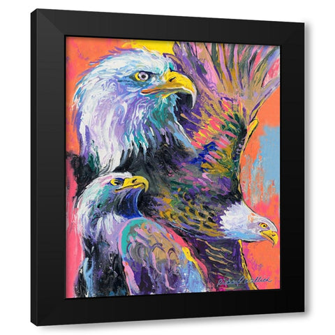 Eagle Black Modern Wood Framed Art Print with Double Matting by Wallich, Richard