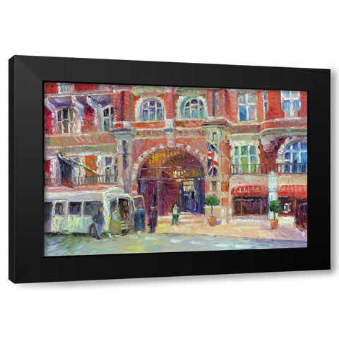 London Black Modern Wood Framed Art Print with Double Matting by Wallich, Richard