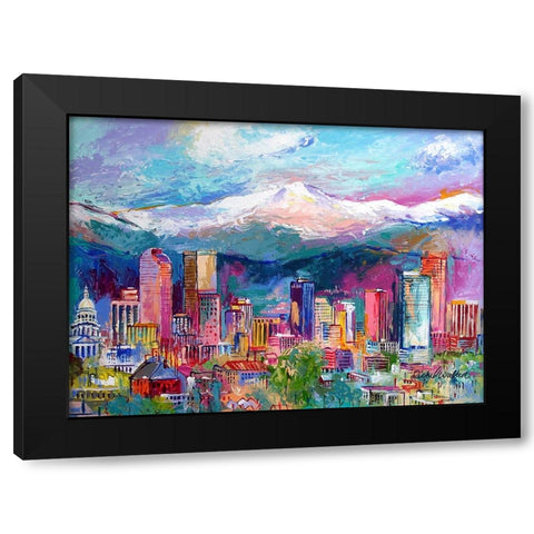 Denver Black Modern Wood Framed Art Print by Wallich, Richard