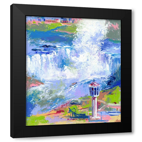 Niagara Falls Black Modern Wood Framed Art Print by Wallich, Richard
