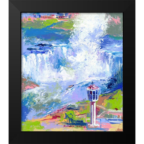 Niagara Falls Black Modern Wood Framed Art Print by Wallich, Richard