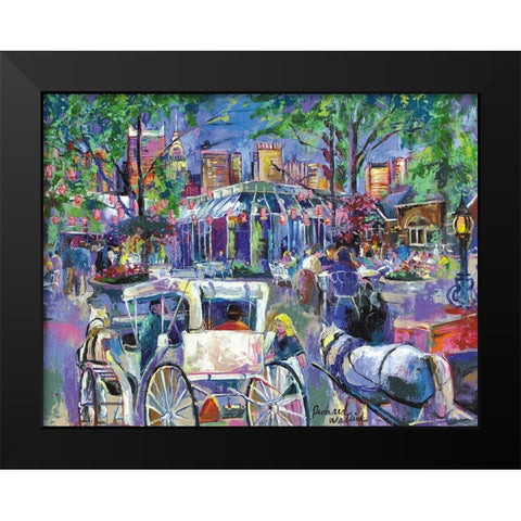Tavern On The Green 2 Black Modern Wood Framed Art Print by Wallich, Richard