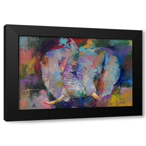 Elephant Black Modern Wood Framed Art Print with Double Matting by Wallich, Richard
