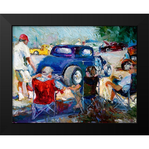 H Rods Black Modern Wood Framed Art Print by Wallich, Richard