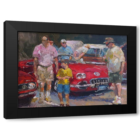Red Vette Black Modern Wood Framed Art Print by Wallich, Richard