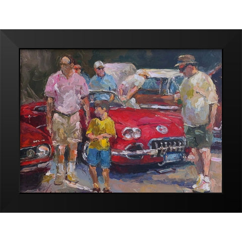 Red Vette Black Modern Wood Framed Art Print by Wallich, Richard