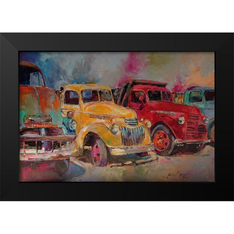 Trucks In Montrose Black Modern Wood Framed Art Print by Wallich, Richard