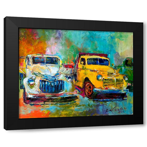 Yellow Truck Black Modern Wood Framed Art Print with Double Matting by Wallich, Richard