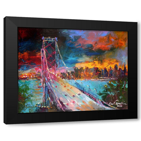 San Fran Black Modern Wood Framed Art Print with Double Matting by Wallich, Richard
