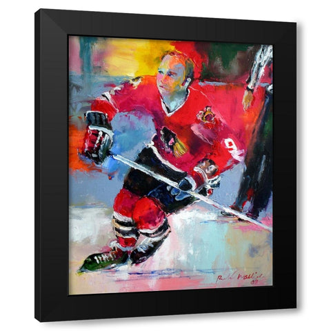 Bobby Hull Black Modern Wood Framed Art Print with Double Matting by Wallich, Richard