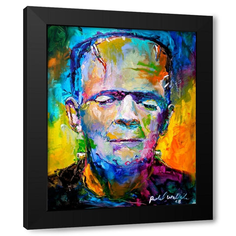 Frankenstein Black Modern Wood Framed Art Print with Double Matting by Wallich, Richard