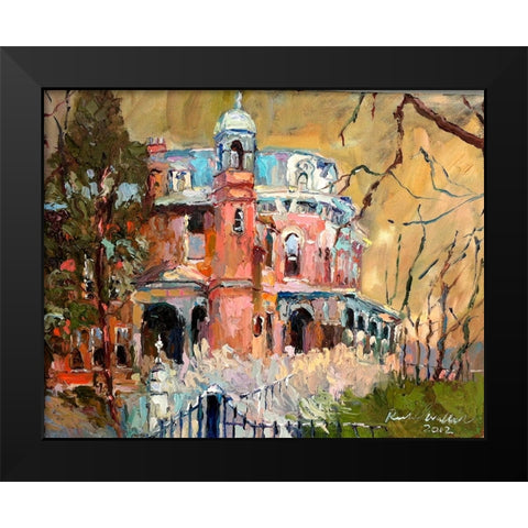 Haunted House Black Modern Wood Framed Art Print by Wallich, Richard