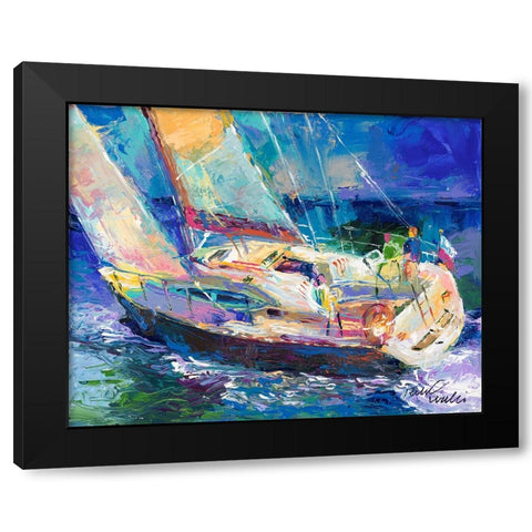 Sailboat Black Modern Wood Framed Art Print with Double Matting by Wallich, Richard