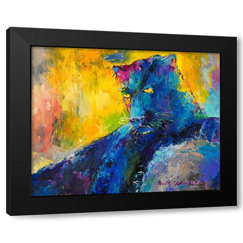 Black Panther Black Modern Wood Framed Art Print with Double Matting by Wallich, Richard