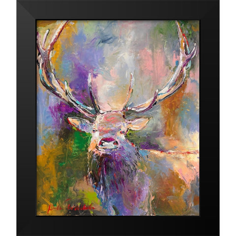 Buck Black Modern Wood Framed Art Print by Wallich, Richard