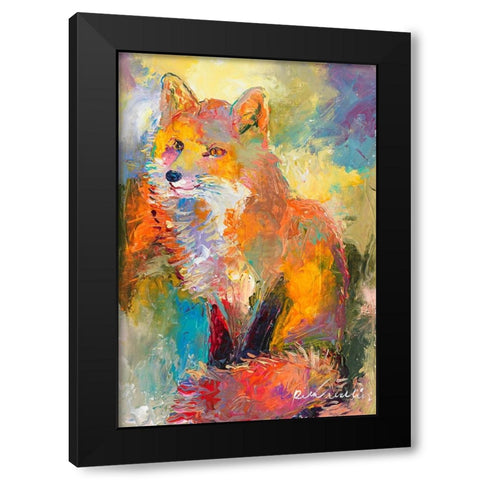 Fox Black Modern Wood Framed Art Print with Double Matting by Wallich, Richard