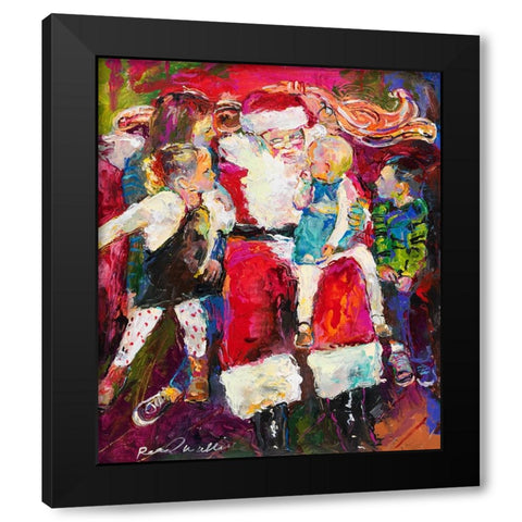 Santa and Bailey Black Modern Wood Framed Art Print by Wallich, Richard