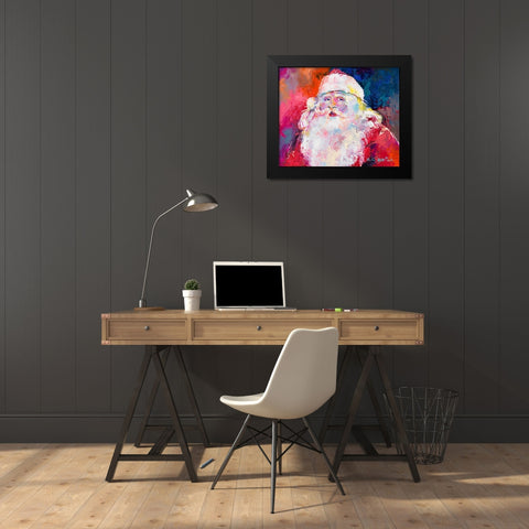 Santa Black Modern Wood Framed Art Print by Wallich, Richard