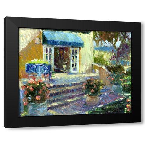 Flower Shop Black Modern Wood Framed Art Print by Wallich, Richard