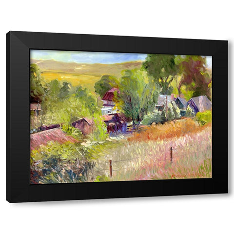 Rooney Ranch Black Modern Wood Framed Art Print with Double Matting by Wallich, Richard