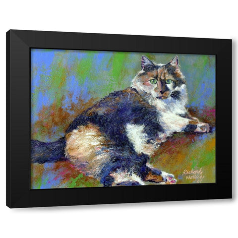 Kezia Black Modern Wood Framed Art Print with Double Matting by Wallich, Richard
