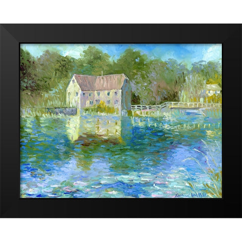 Old Mill Black Modern Wood Framed Art Print by Wallich, Richard