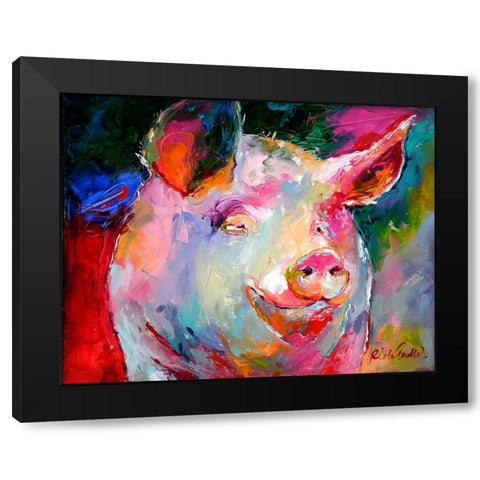 Art Pig 1 Black Modern Wood Framed Art Print with Double Matting by Wallich, Richard
