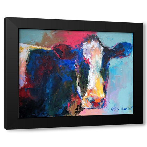 Art B Cow Black Modern Wood Framed Art Print by Wallich, Richard