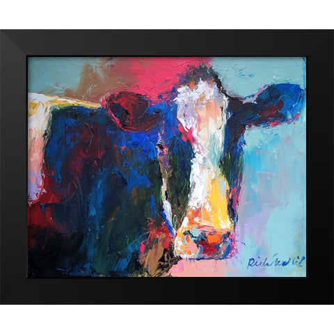 Art B Cow Black Modern Wood Framed Art Print by Wallich, Richard