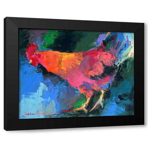 Art Chicken Black Modern Wood Framed Art Print with Double Matting by Wallich, Richard