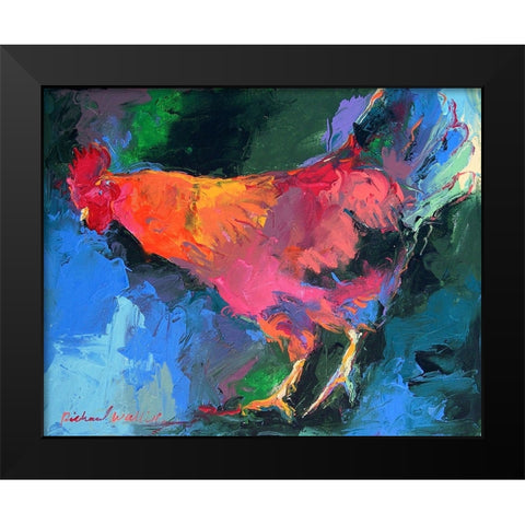 Art Chicken Black Modern Wood Framed Art Print by Wallich, Richard