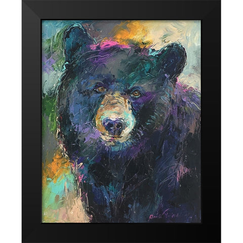 Art Bear Black Modern Wood Framed Art Print by Wallich, Richard