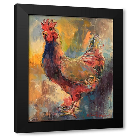 Art Rooster 1 Black Modern Wood Framed Art Print by Wallich, Richard
