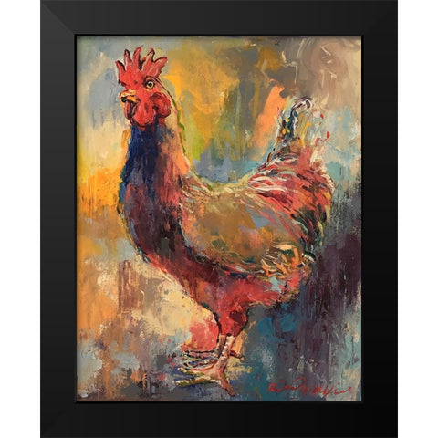 Art Rooster 1 Black Modern Wood Framed Art Print by Wallich, Richard