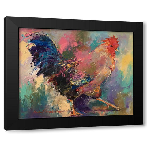 Art Rooster 2 Black Modern Wood Framed Art Print with Double Matting by Wallich, Richard