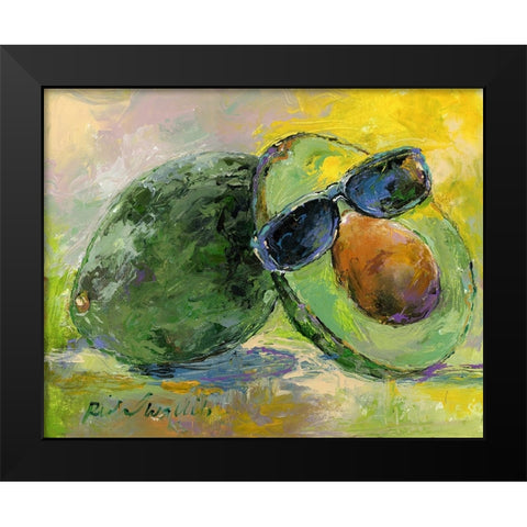 Art Avocado Black Modern Wood Framed Art Print by Wallich, Richard