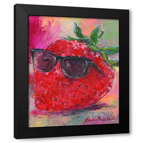 Art Strawberry Black Modern Wood Framed Art Print with Double Matting by Wallich, Richard