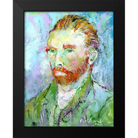 Van Gogh Black Modern Wood Framed Art Print by Wallich, Richard