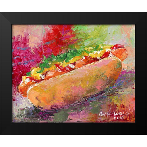 Hotdog Black Modern Wood Framed Art Print by Wallich, Richard