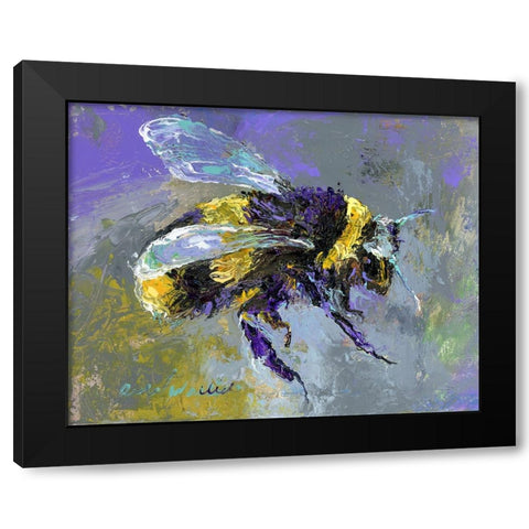 BubbleBee Black Modern Wood Framed Art Print with Double Matting by Wallich, Richard