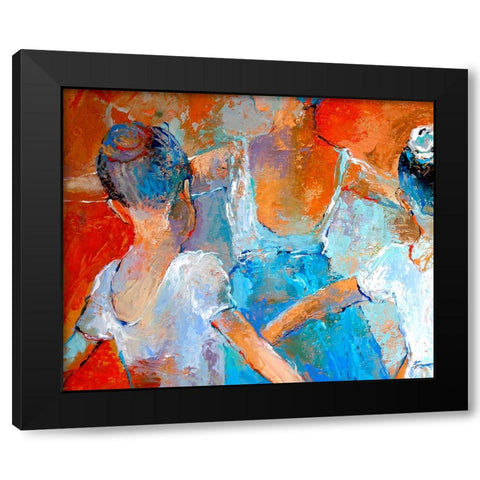 Ballet Class Black Modern Wood Framed Art Print by Wallich, Richard