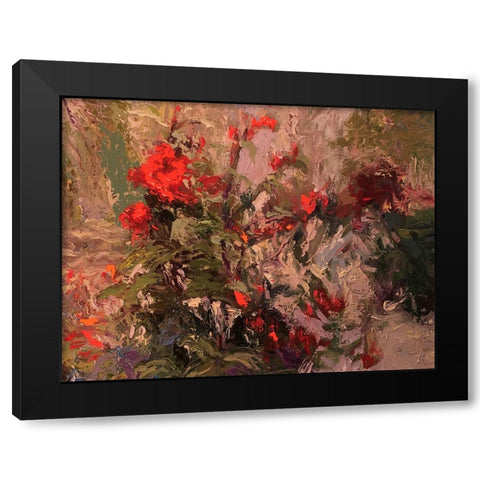 Flowers 4 Black Modern Wood Framed Art Print by Wallich, Richard